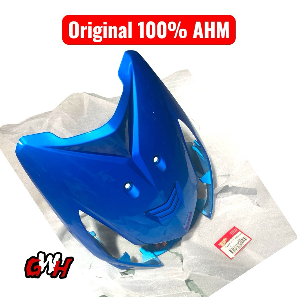 64301-KVY-960ABM tameng panel dasi dada depan beat karbu biru muda original AHM