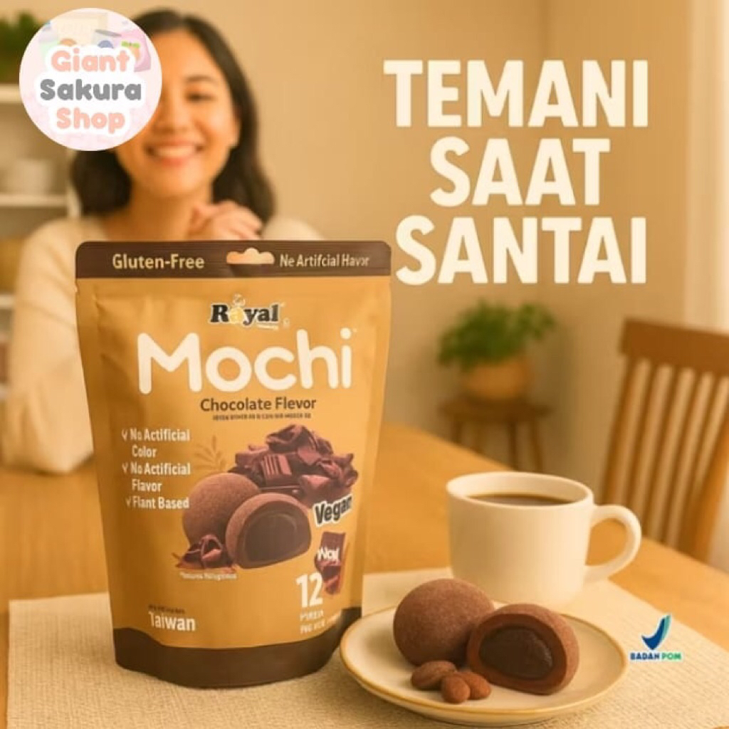 

Royal Family Mochi Chocolate Flavor / kue mochi / mochi coklat / cemilan