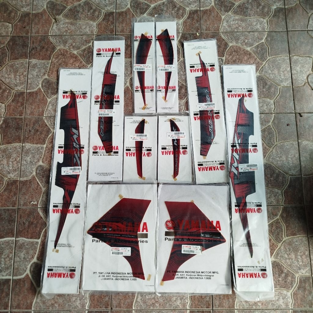 Stiker Striping Jupiter MX New 135 Merah 2012 55S Original Yamaha