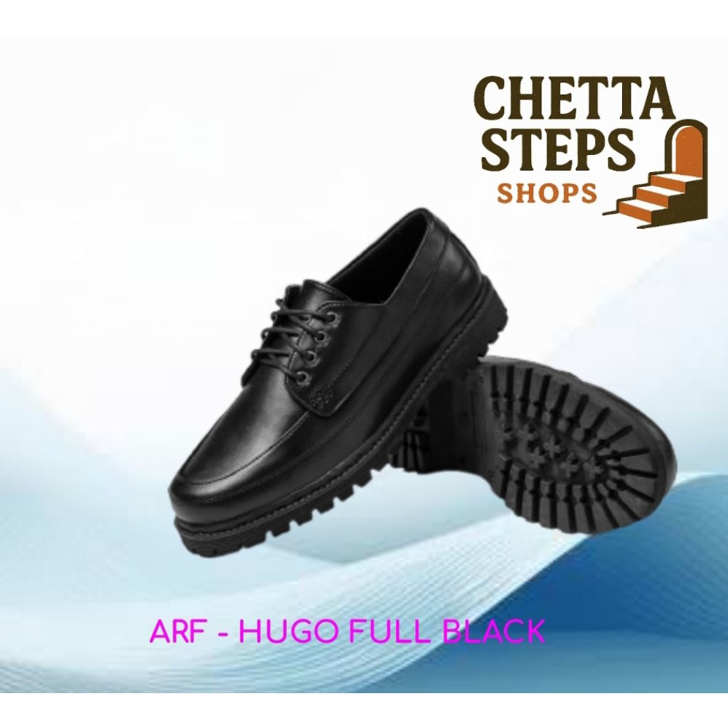 Sepatu Pria ARF Hugo Full Black - Sepatu Prima Formal/Casual