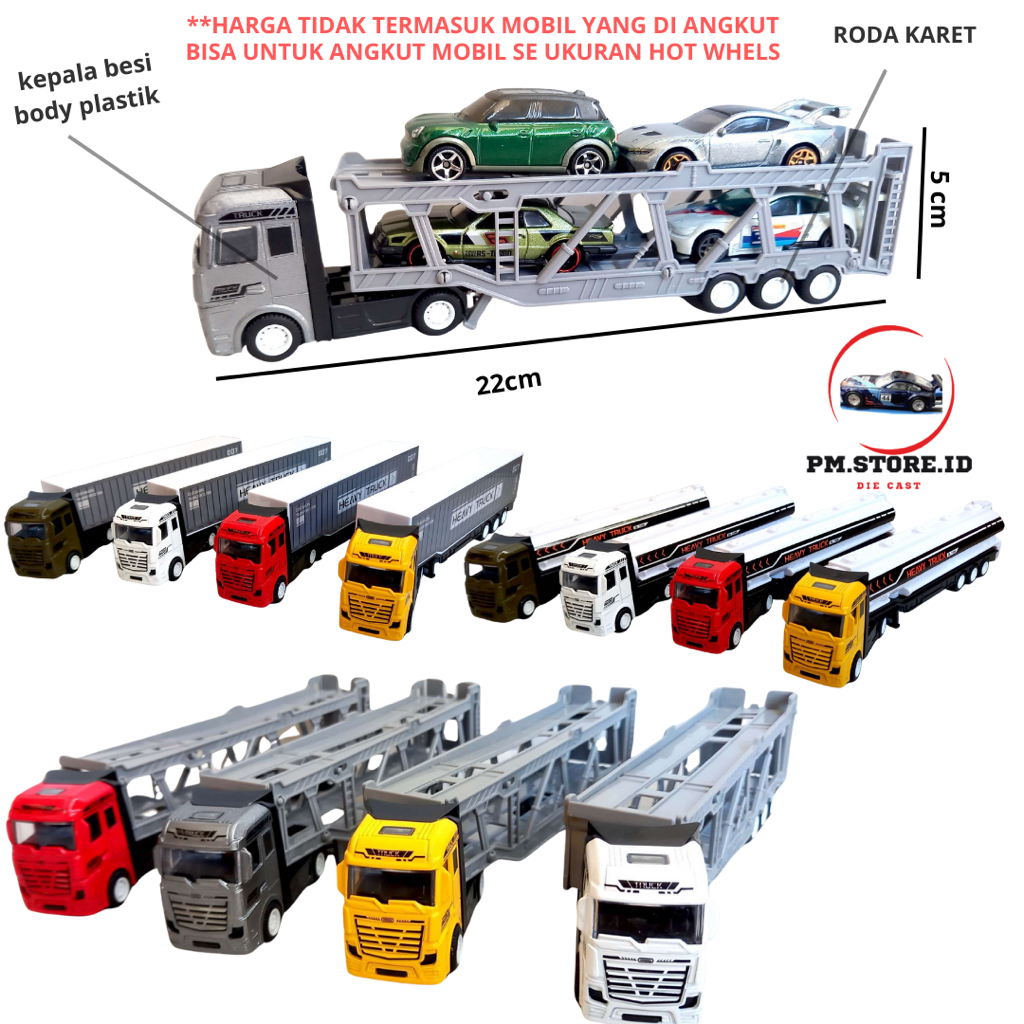 Diecast Alloy Model Truck Towing Truck Container Truck Truck Tangki Banyak Varian Termurah
