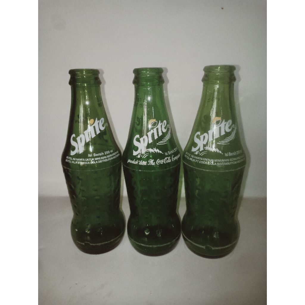 Botol kaca Sprite kecil 200ml 1 botol