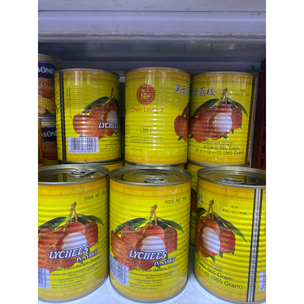

Lychees in syrup Leci kaleng 565gr Chen Liang Ji