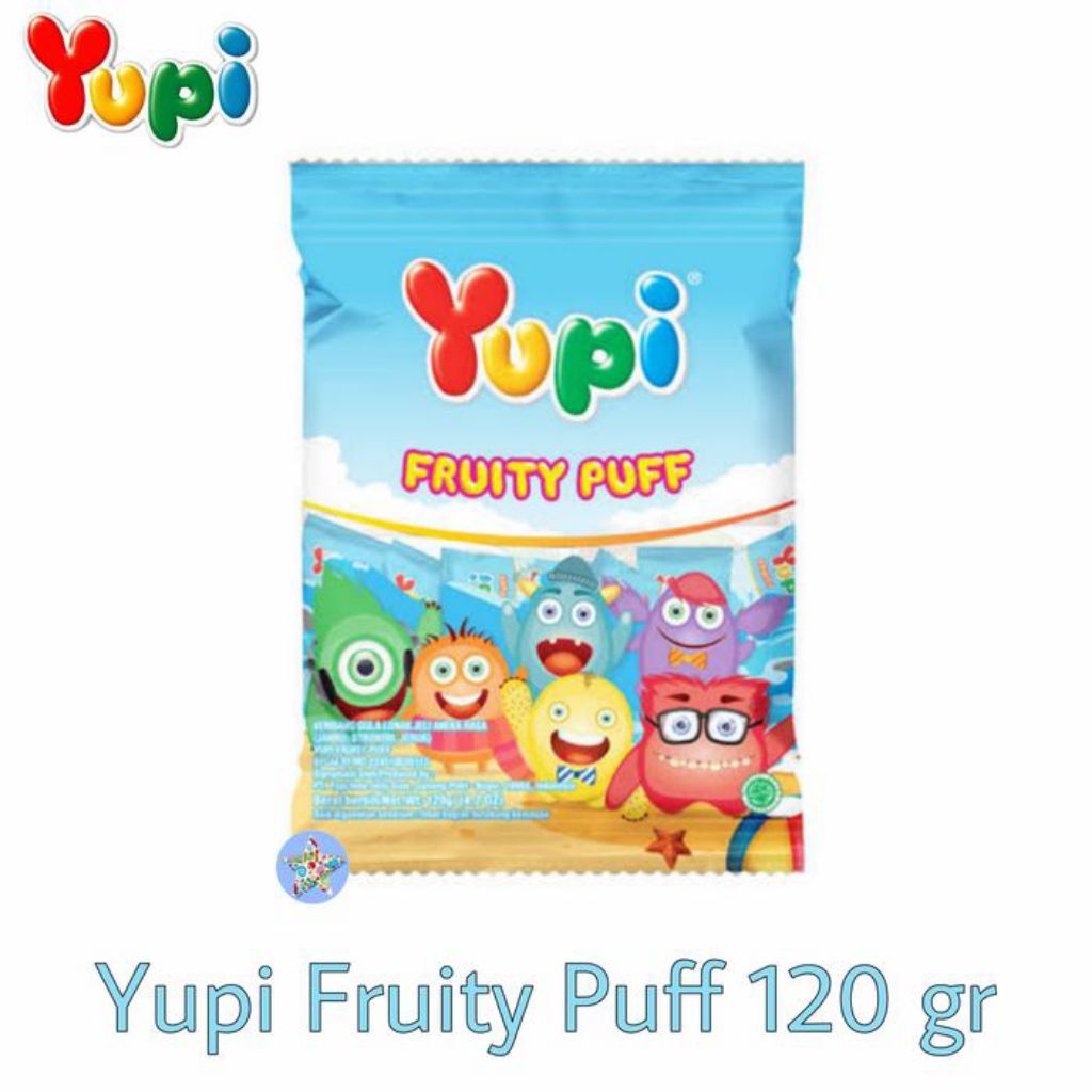 

permen yupi Strawbery Kiss / Fruity Puff Permen Jeli 120 gr