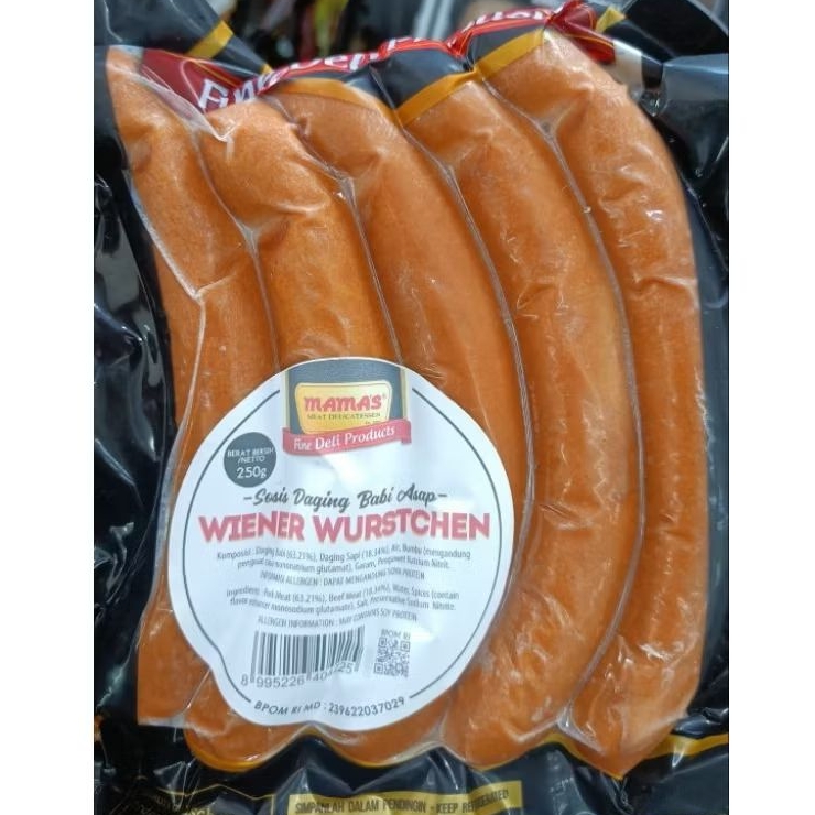 

Sosis Babi Wiener Wurstchen Mamas 250 gr (PT. Soejasch)