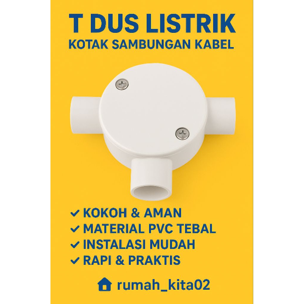 ‎T Dus Listrik (Kotak Sambung Kabel) – Kuat, Aman & Rapi~Pilihan Profesional untuk Sambungan Kabel R