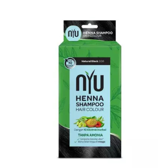 Natural Black Nyu Henna Shampoo Hair Colour