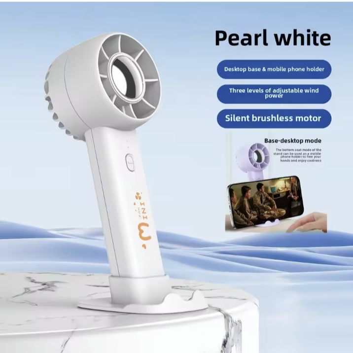 SMARTCOM ~ Kipas Angin Mini Portable Mini Fan with Holder Stand Speed Turbo