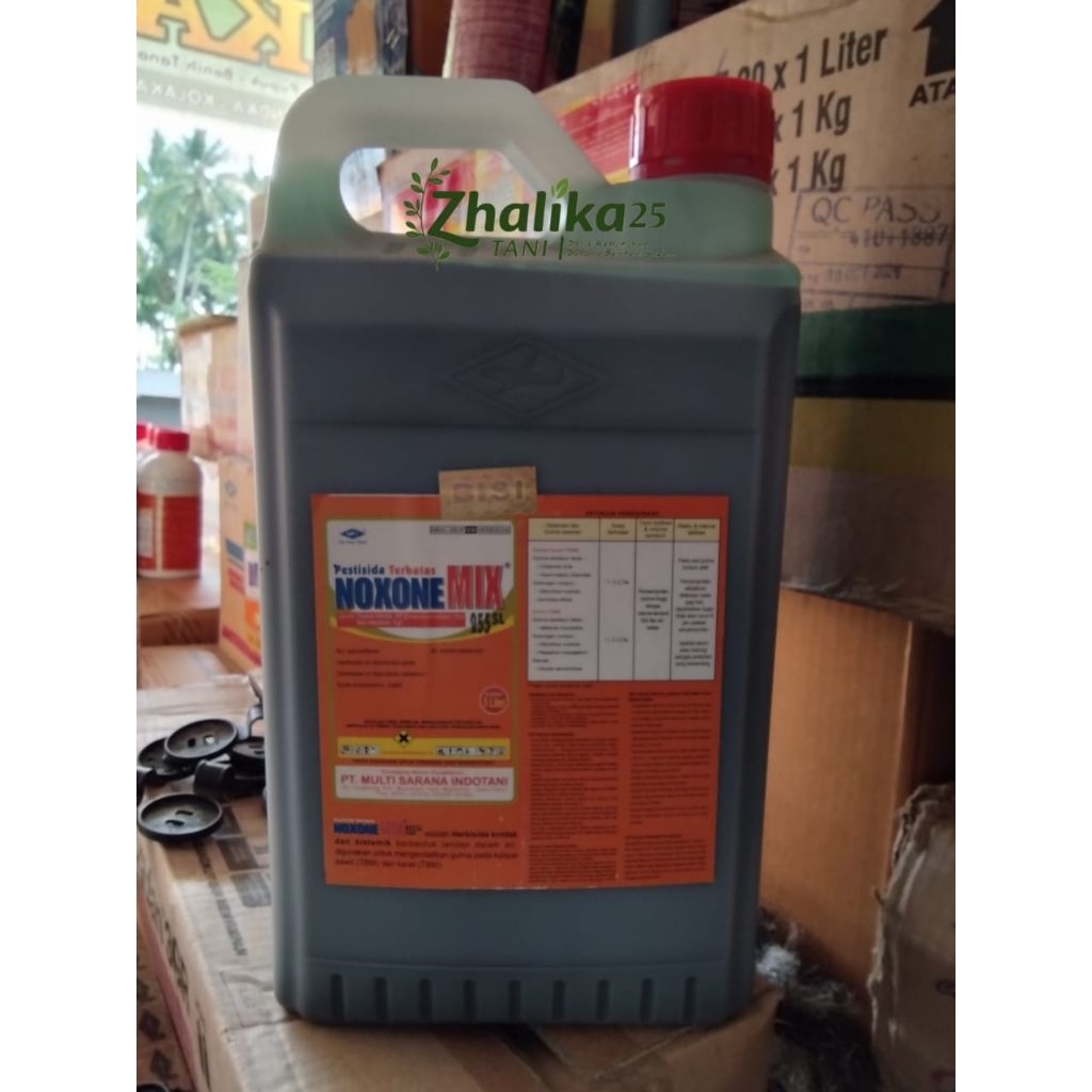 NOXONE MIX 255SL 5L PLUS METIL METFURON HERBISIDA KONTAK BERANTAS GULMA / RUMPUT BANDEL MATI SAMPAI 