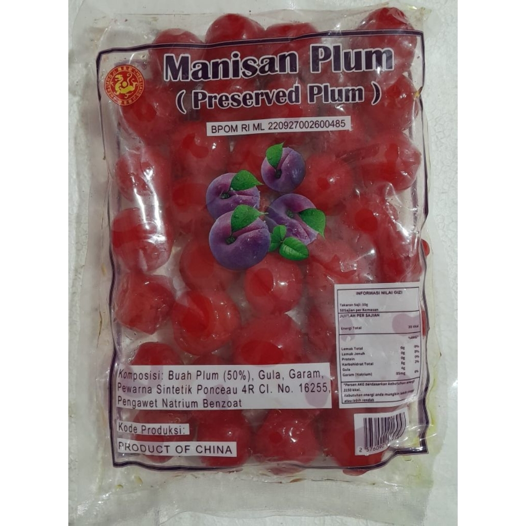 

manisan plum 500g preserved plum