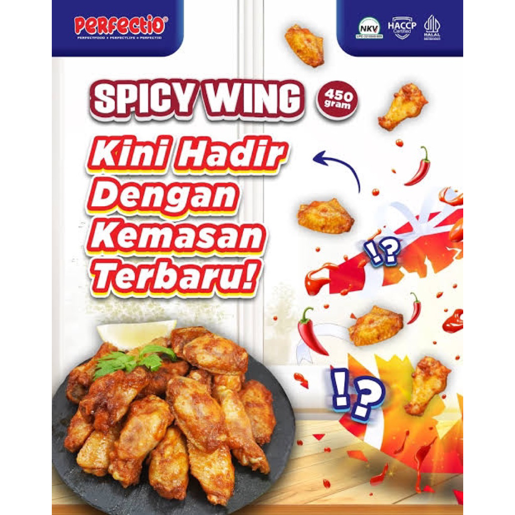 

perfectio spicy chiken wings 450 gram