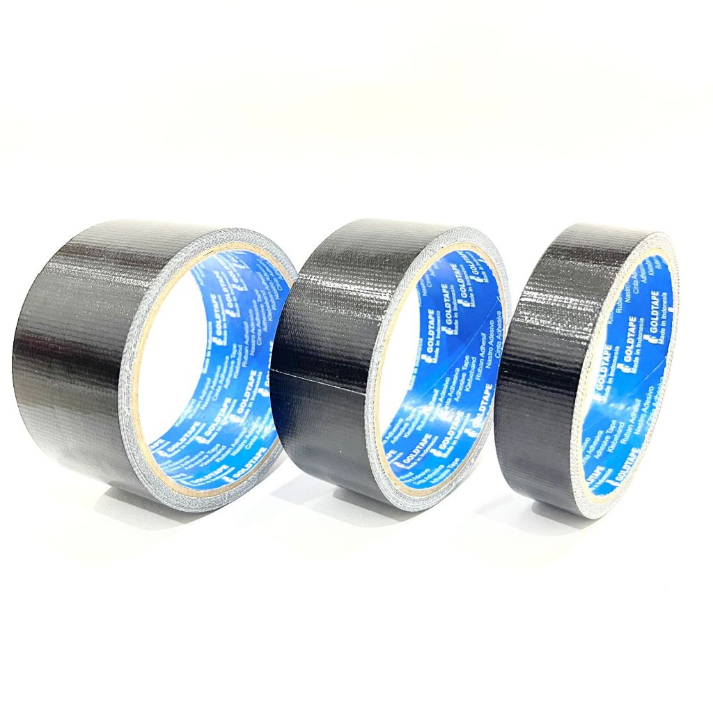 GOLDTAPE CLOTH LAKBAN KAIN HITAM 1" 1.1/2" 2" INCH