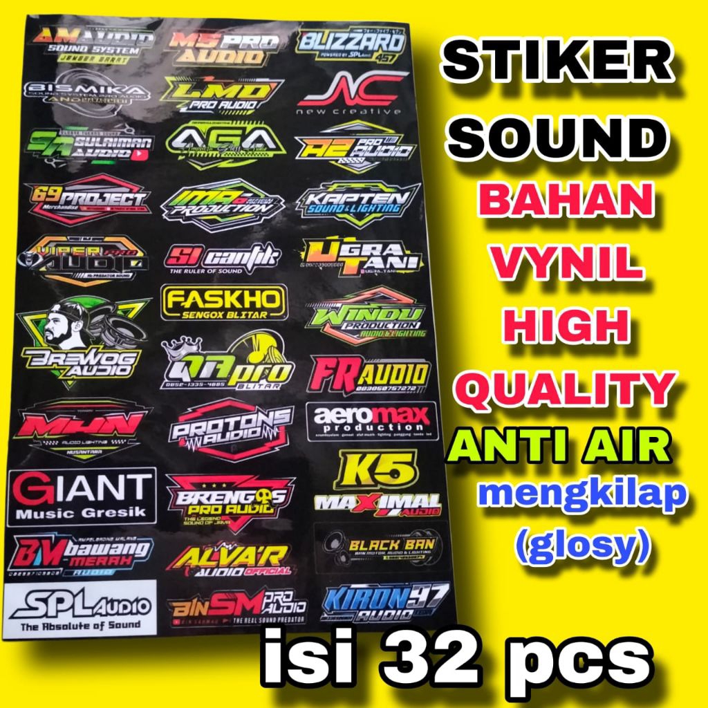 

STIKER SOUNDSYSTEM AUDIO BAHAN VYNIL HIGH QUALITY | STIKER ANTI AIR | STIKER 1 LEMBAR