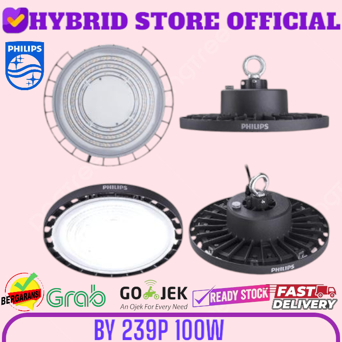 PHILIPS BY239P 100W - LAMPU GANTUNG HIGHBAY PHILIPS BY239 100 WATT GARANSI RESMI