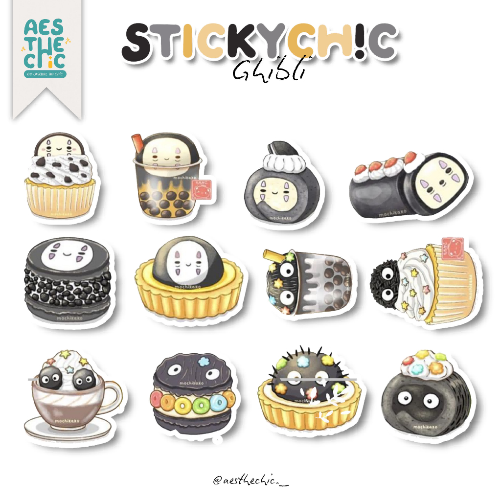 

Stiker Pack Cute GHIBLI NO FACE Waterproof Anti Air u Freebies Buku Journal Casing Phone Aesthechic