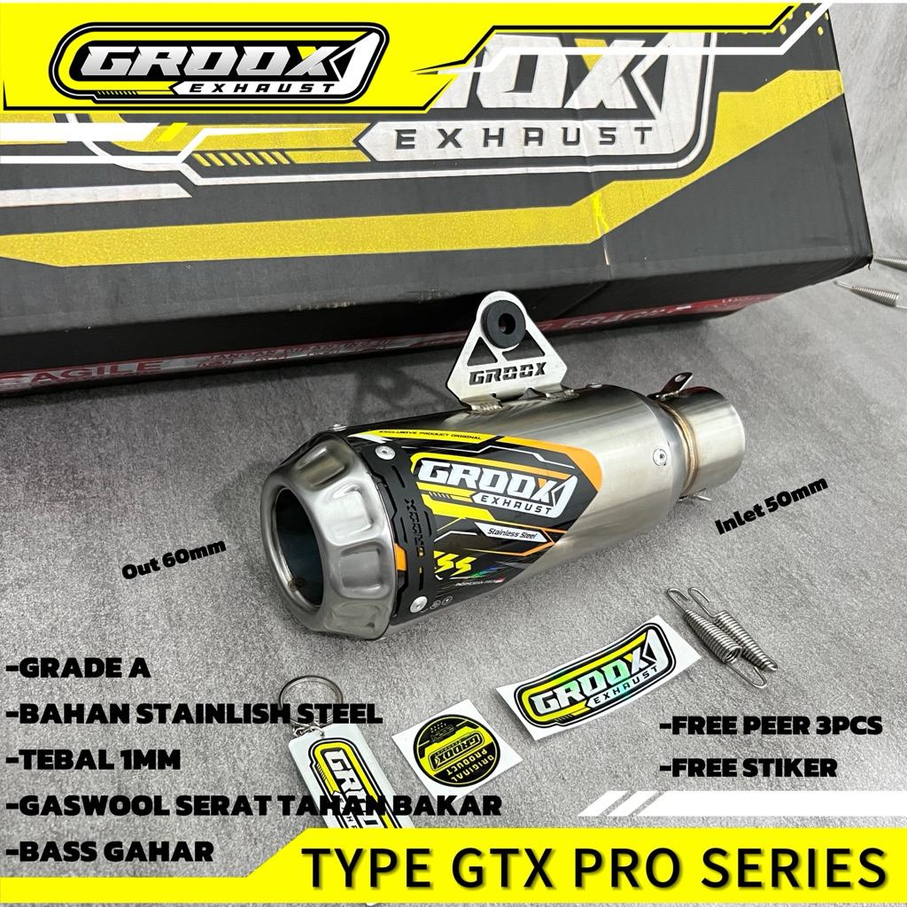 KNALPOT RACING SILINCER TYPE GTX SERIES ORIGINAL GROOX EXHAUST EXLUSIVE