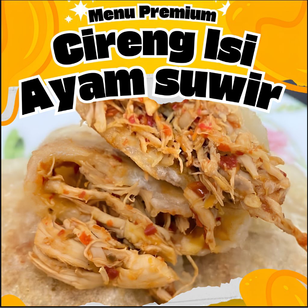 

Cireng Isi Premium Ayam Suwir Pedas - Ukuran Besar - Tanpa Bahan Pengawet - Kemasan Vacum