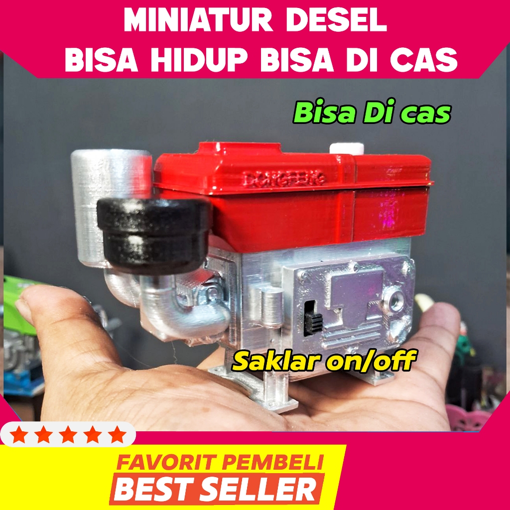 Mainan Miniatur mesin diesel bisa di charger bisa berputar mirip aslinya