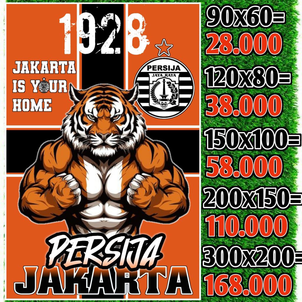 Bendera besar persija jakarta gambar terbaru