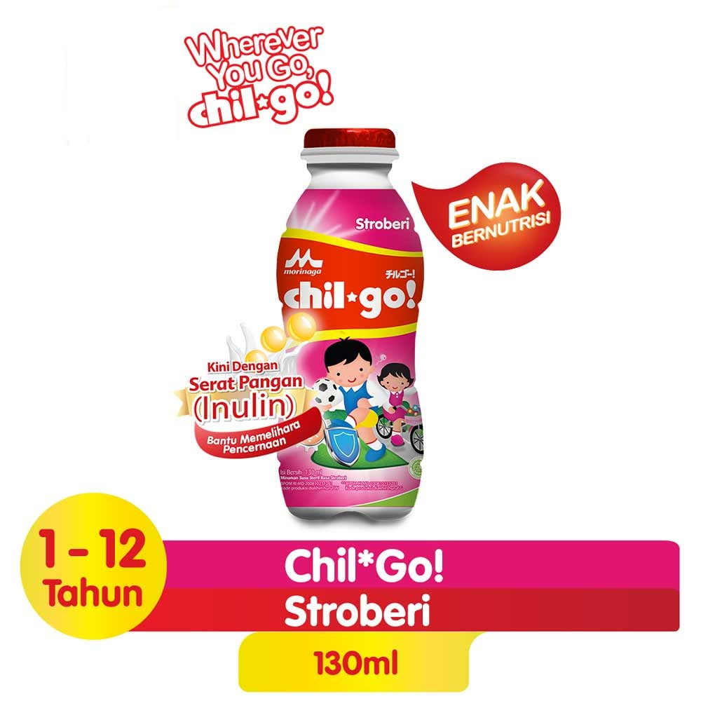 

Morinaga Minuman Susu Steril Chil Go Strawberry 130ml Chil Go Strawberry 130ml Chil-Go 130ml Chil Go