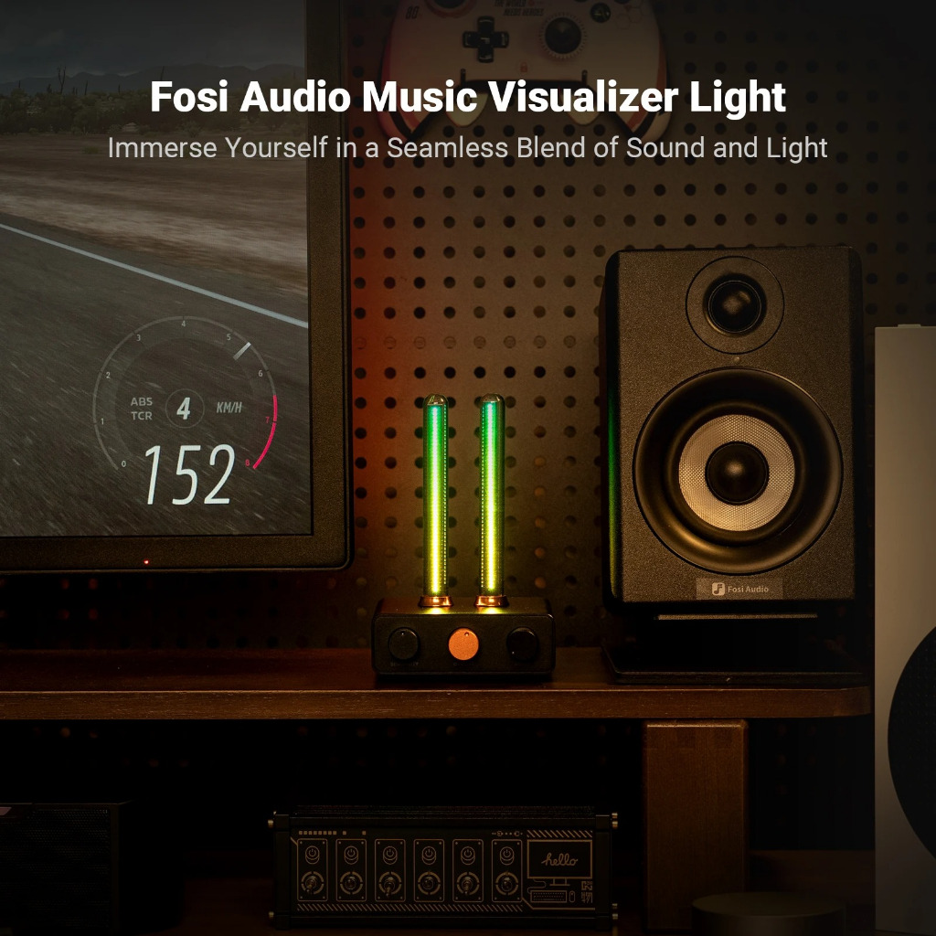 LED Bar Music Rhythm Visualizer Ambient Light Desktop RGB Fosi Audio AH-01A