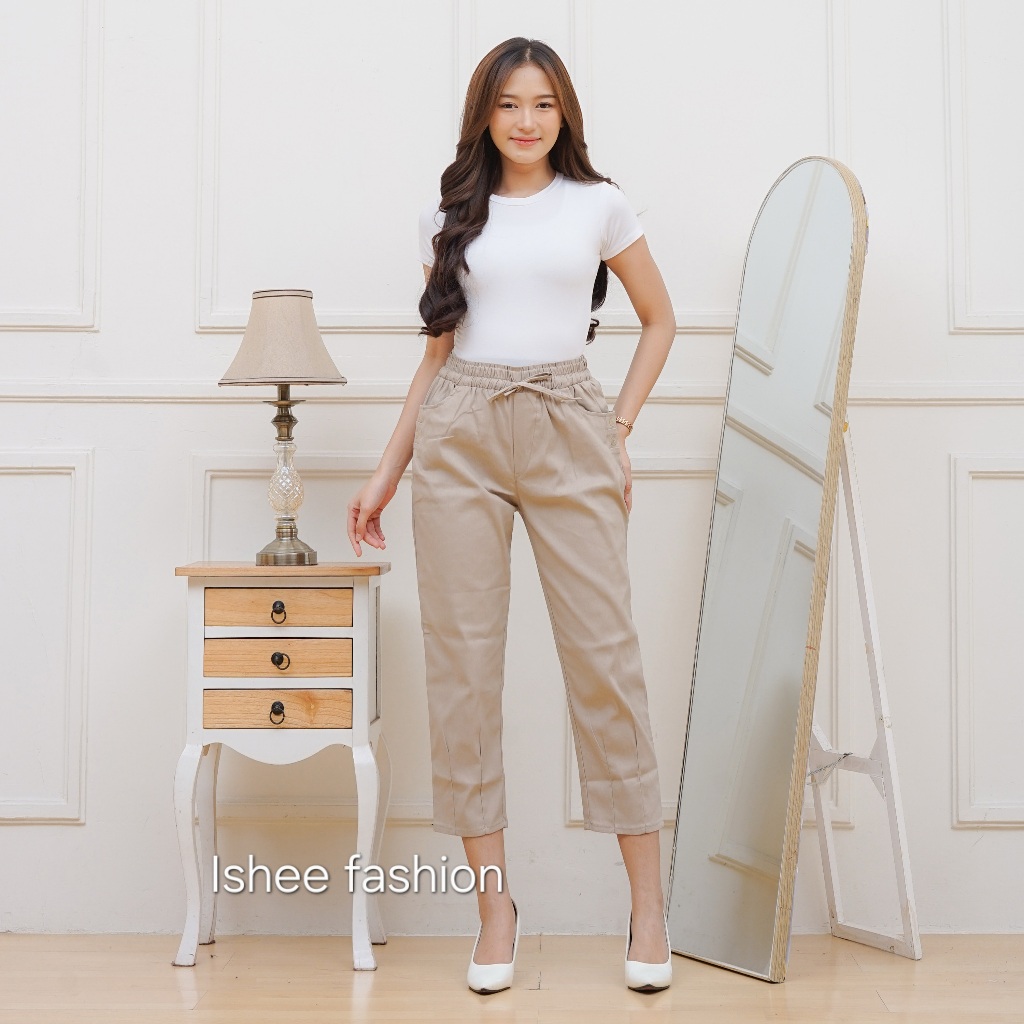 Celana 7/9 Katun Twill Sueding Import Allsize | Celana Panjang Wanita | Best Seller | Cod