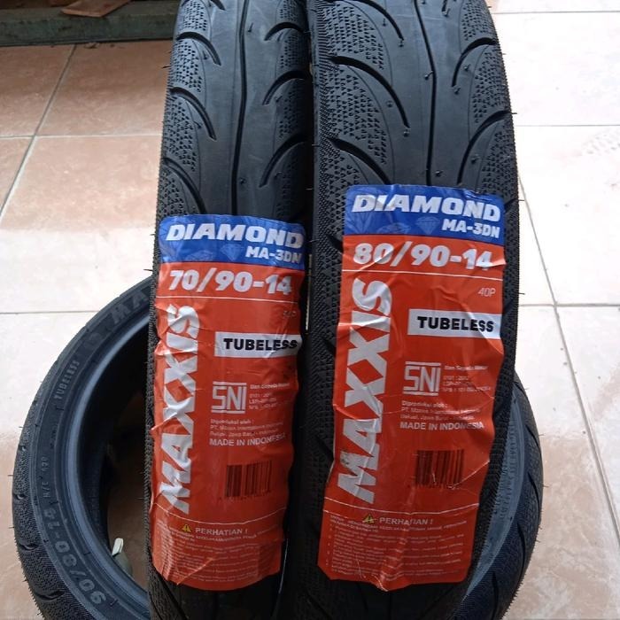 BAN LUAR TUBELES MAXXIS DIAMON 70/90-14 MAXXIS TUBELES BUAT MOTOR MIO / MIO / MIO SOUL / GT M3 ORIGI