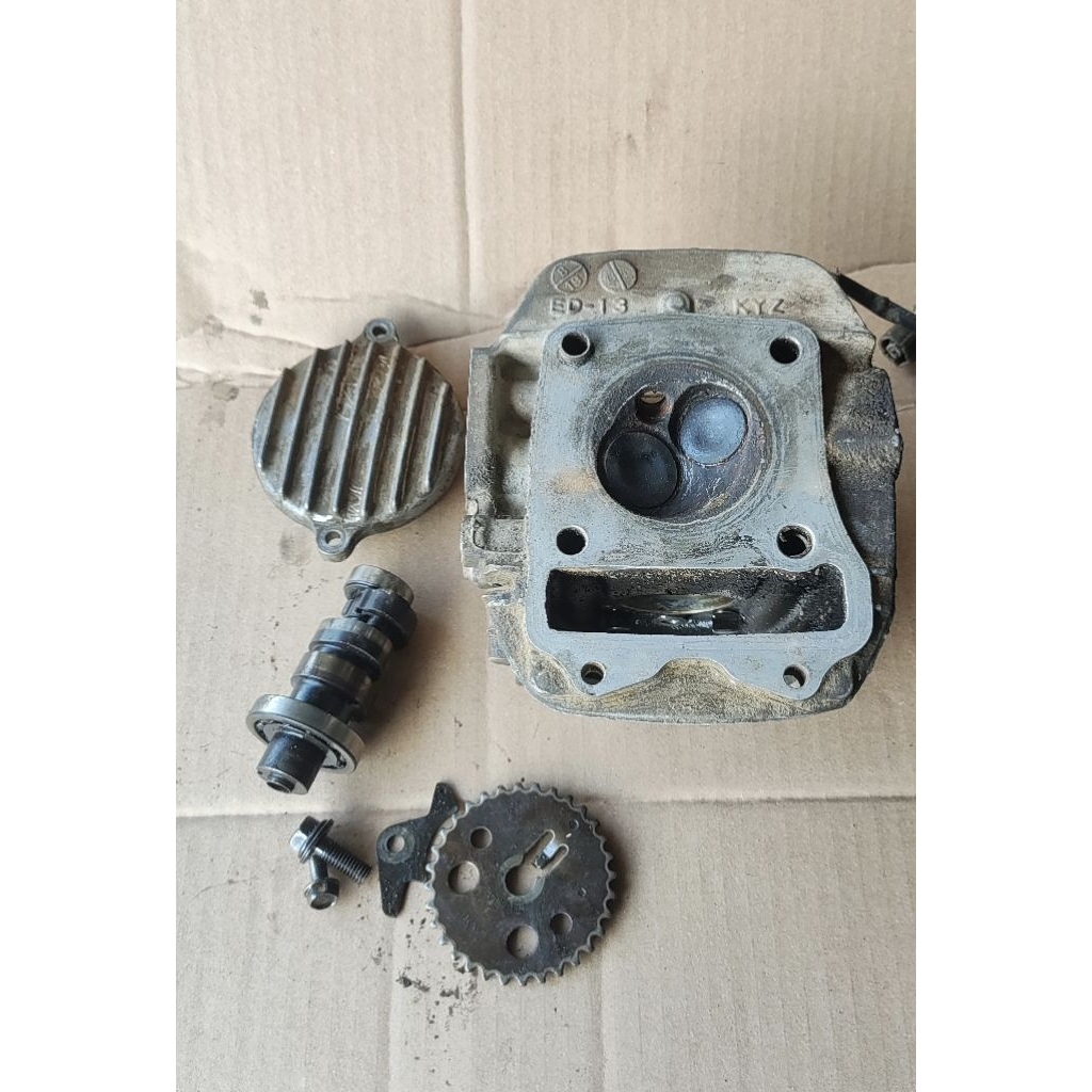 HEAD KOP SUPRA X 125 FI PALA BUSI HONDA SUPRA X 125 INJEKSI  FULSET ORI LEPASAN MOTOR