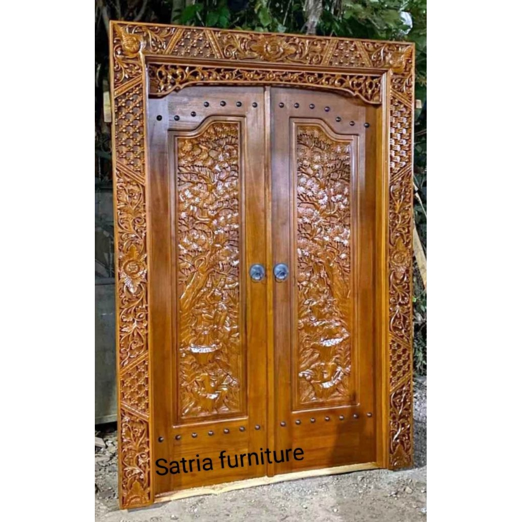 kusen pintu ukir minimalis kayu jati ukiran jepara