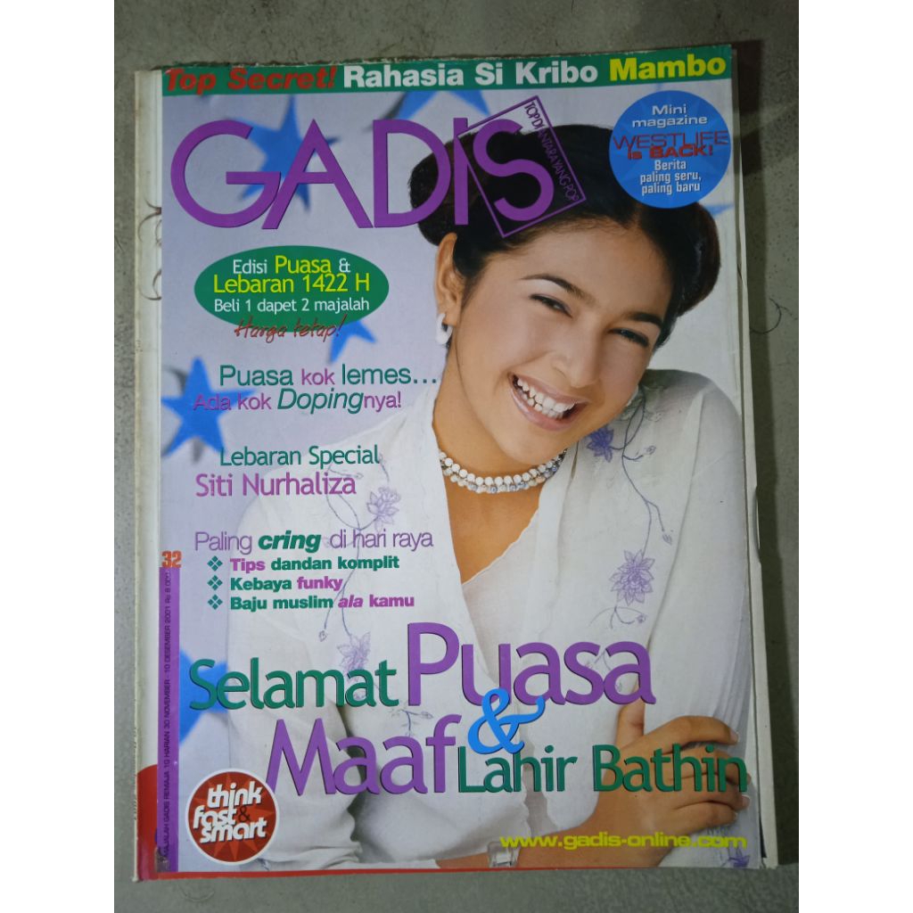 Majalah Gadis No. 32/XXIX/ 30 Nopember - 10 Desember 2001