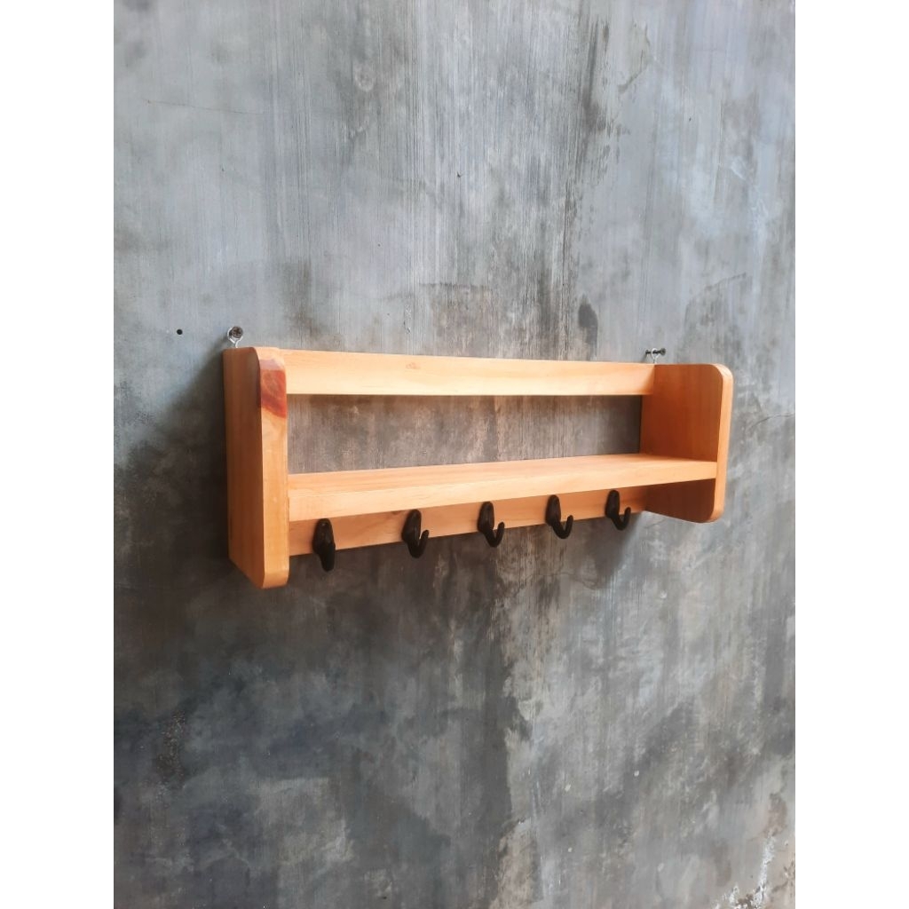 rak bumbu dapur tempel dinding estetik, dengan cantolan