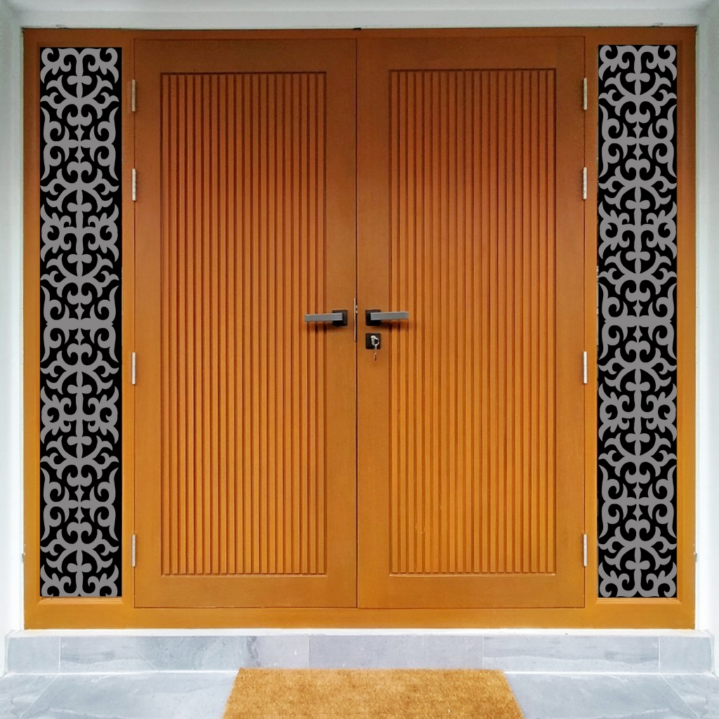 Stiker kaca list border jendela pintu rumah kantor model ornamen