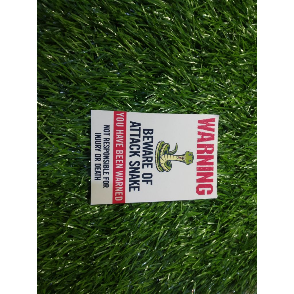 

stiker vinyl warning snakes