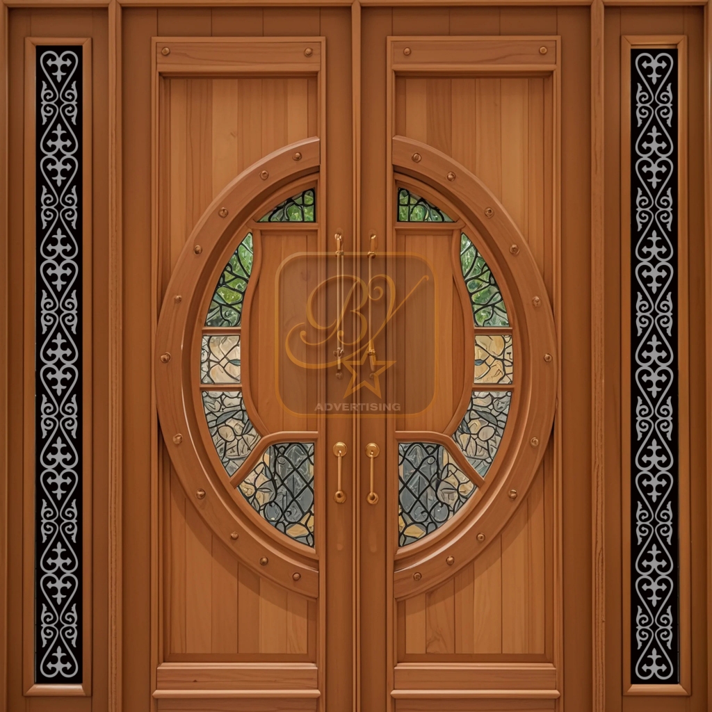 Stiker kaca list border mewah jendela pintu kantor rumah modern motif batik