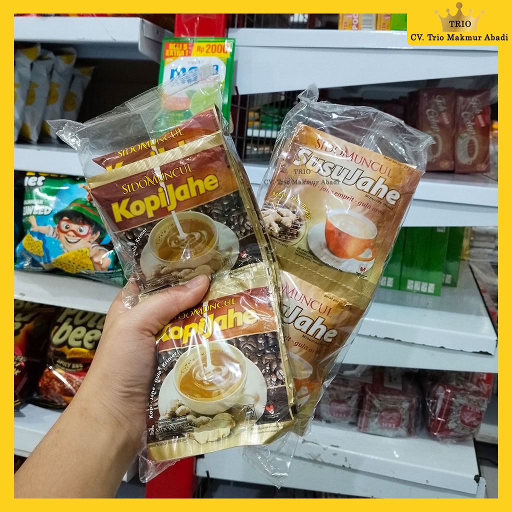 

Sidomuncul Kopi Jahe / Susu Jahe Renteng 10 Sachet