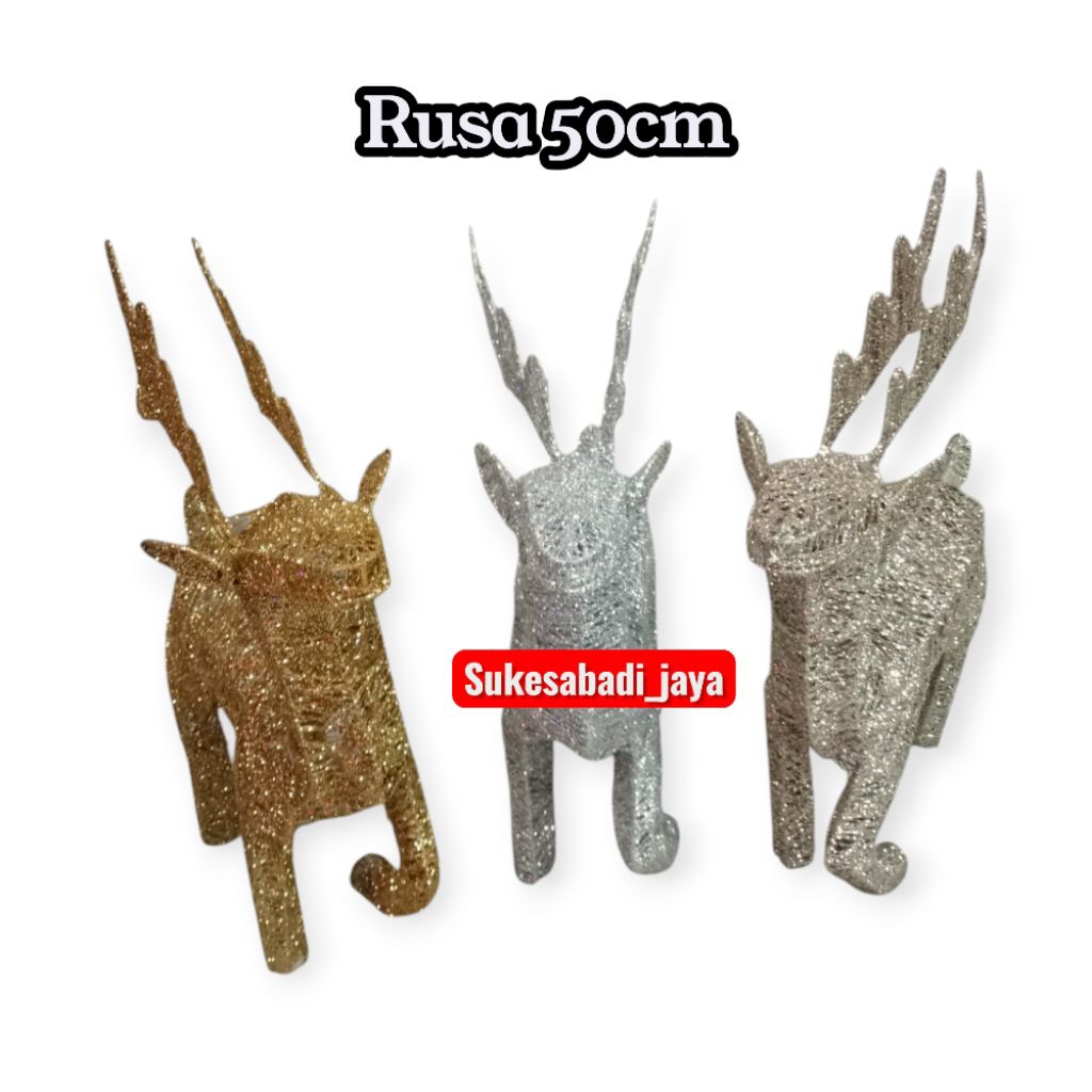 Pajangan Natal Patung Rusa 30CM-50CM/Dekorasi Natal Hiasan Rusa Natal Christmas Deer Ornament