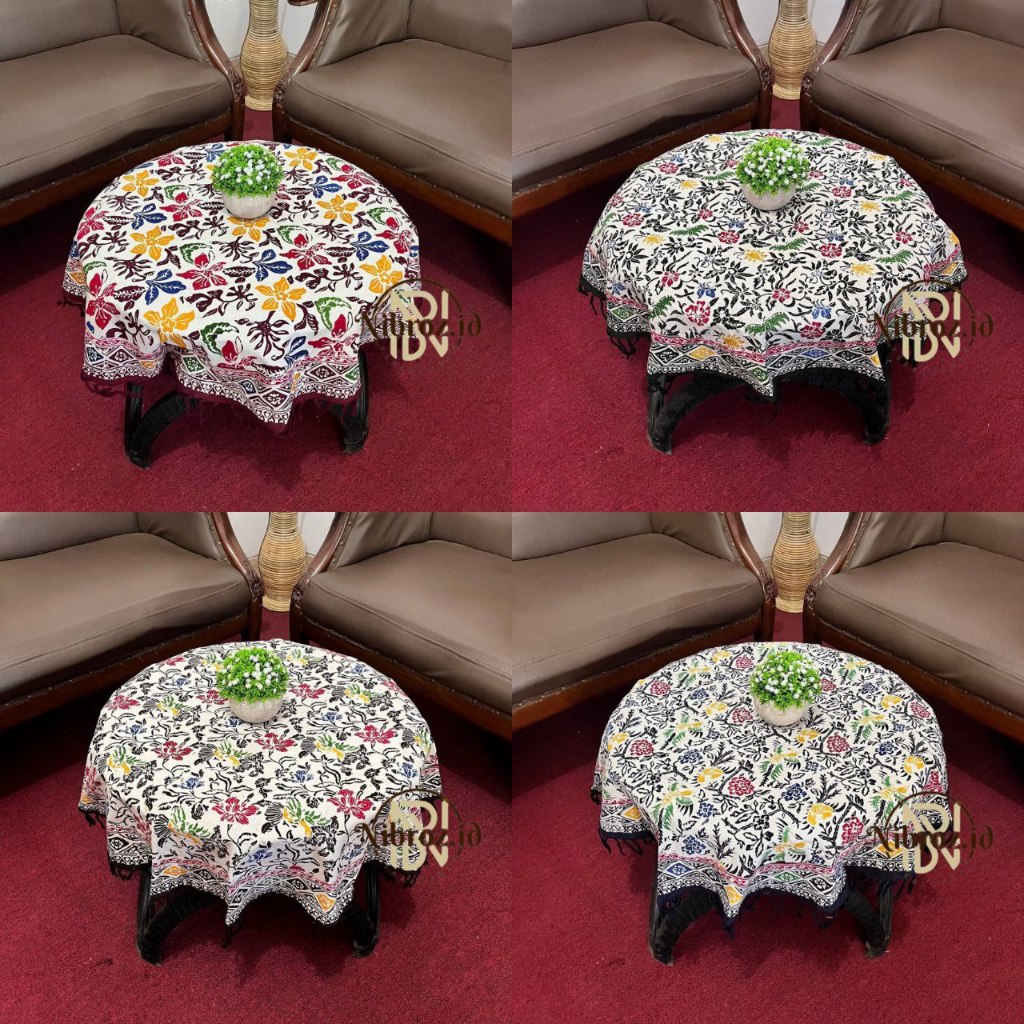 Taplak Meja Tamu Aesthetic Taplak Meja Tamu Bundar Taplak Meja Ronce Bulat Taplak Meja Rumbai Hanmad