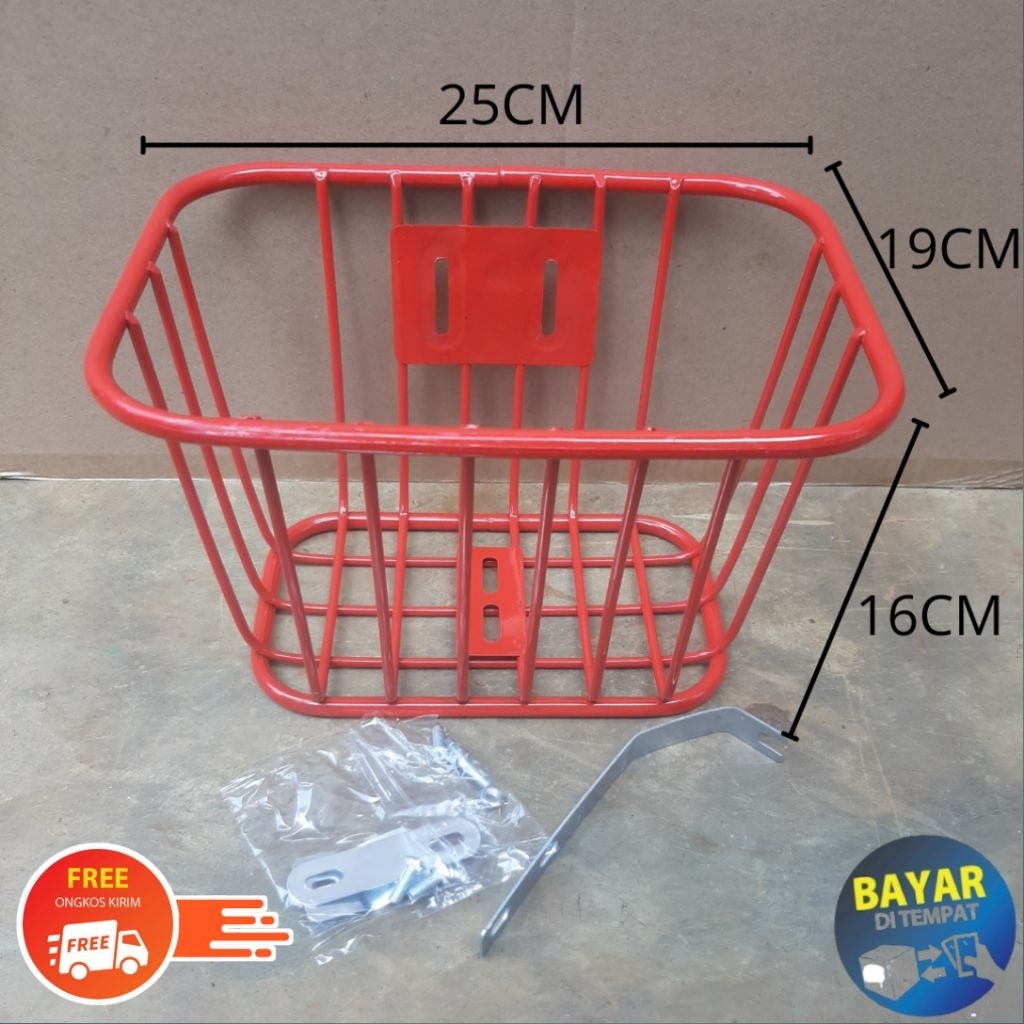 Keranjang Sepeda Besi 12 16 18 20 | Keranjang Besi Warna Sepeda Anak Minion Lipat Basket