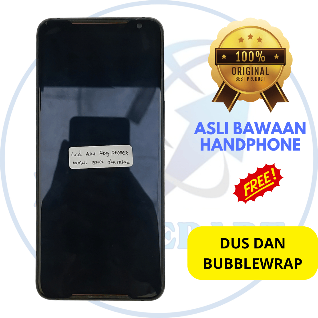 lcd hp asus rog phone 2 - plus frame - amoled - ori copotan cabutan bawaan