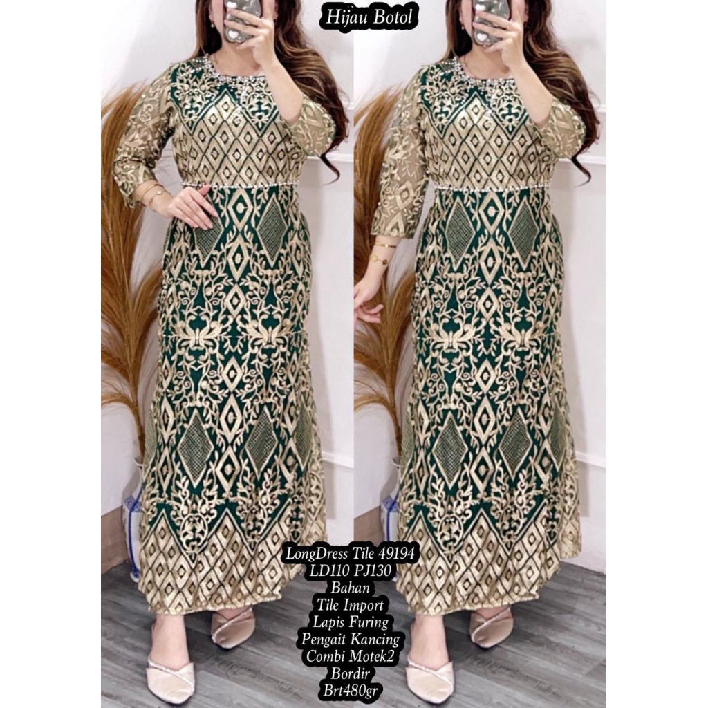 Bridesmaid tile/longdress tile mewah 49194/dress kondangan