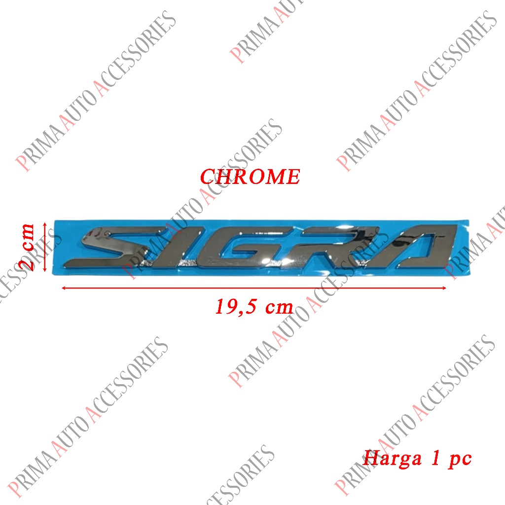 Emblem Bagasi Mobil Tulisan SIGRA chrome Premium