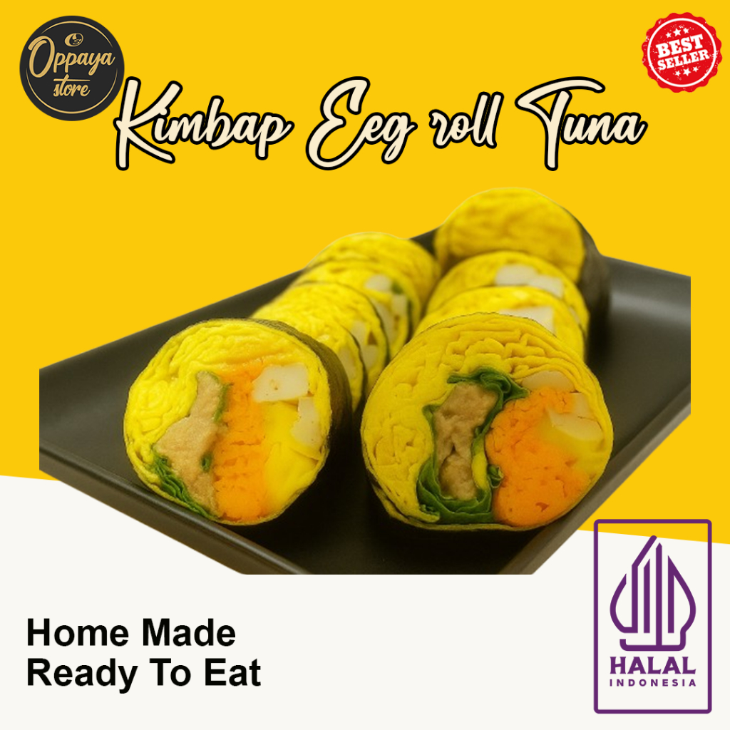 

Kimbap Egg Roll Tunamayo / Gimbap Telur Tanpa Nasi Isi Tuna Mayonaise