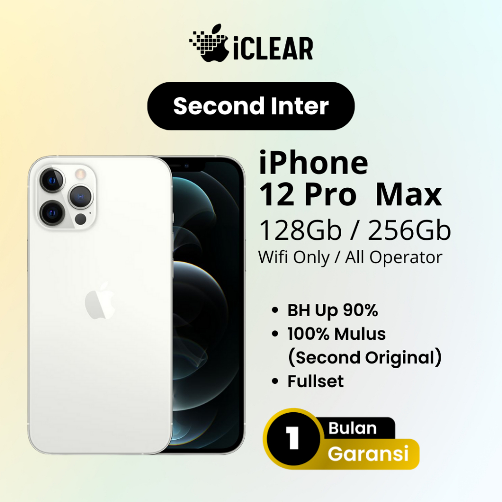iPhone 12 PRO MAX Inter 128Gb 256Gb Second Fullset Mulus Bergaransi