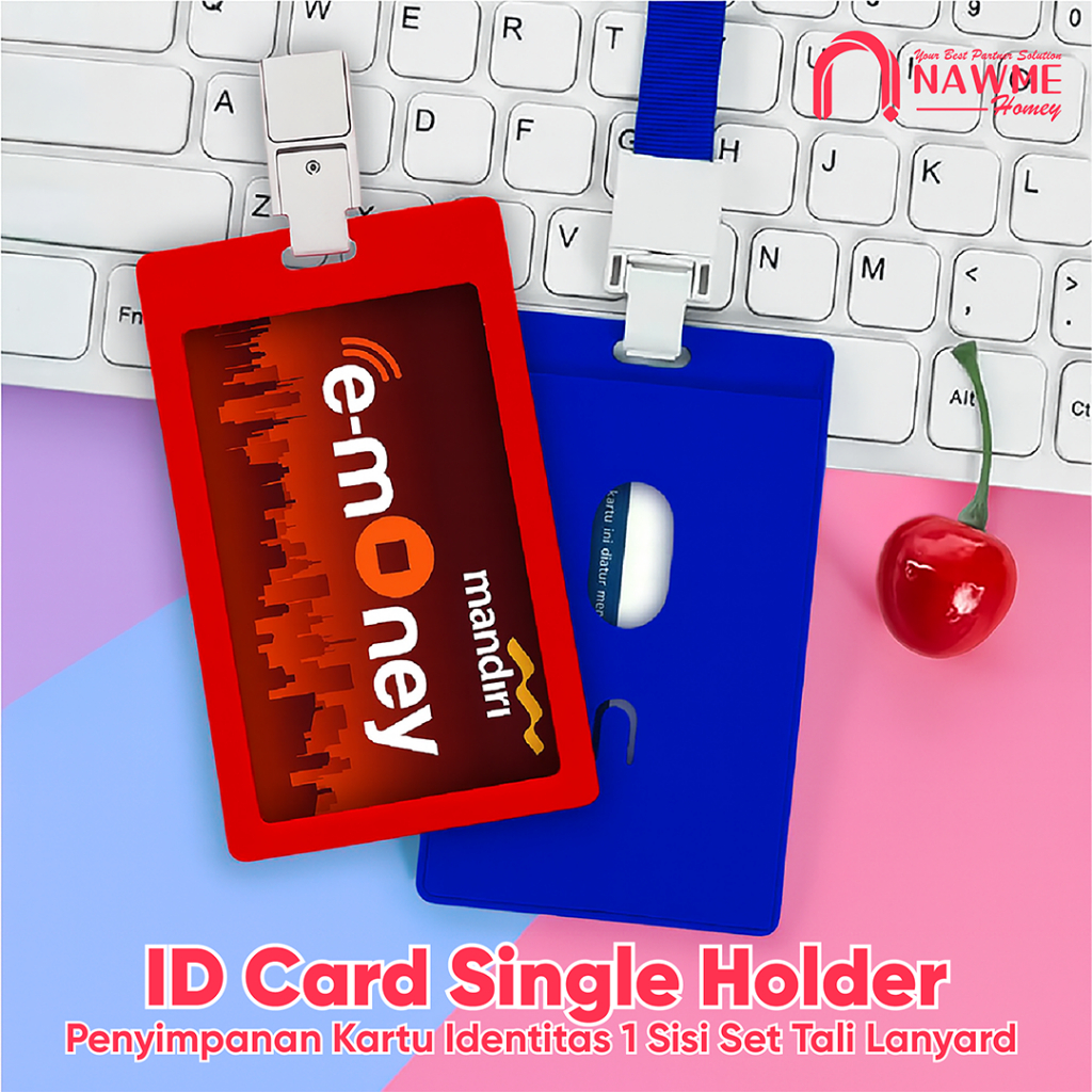 

ID Card Moshi Set Lanyard Single Holder Name Tag Tempat Kartu Identitas Akses 1 Sisi Tali Gantungan