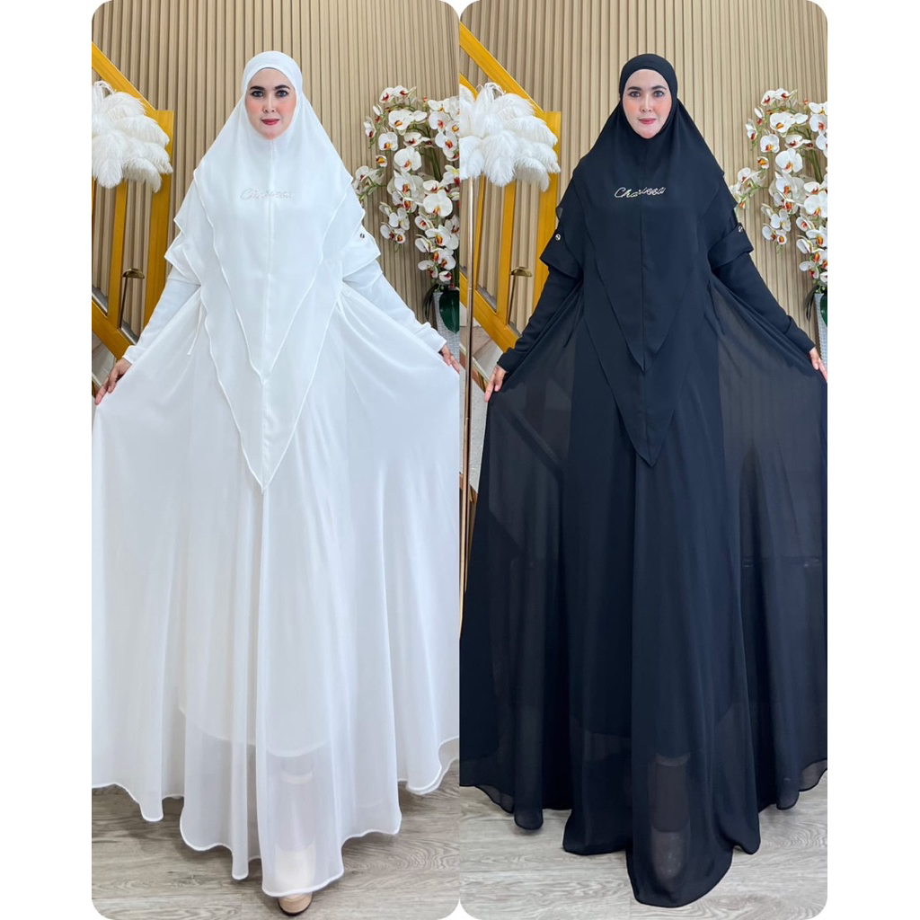 [COD] Zaskia Series SET BERGO POLOS | Charissa Syar’i BungaStore.jkt | Syari Cantik Mewah NyamanG