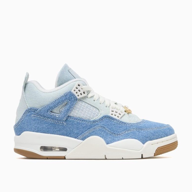 Nike Air Jordan 4 Retro Denim Worn Blue Original Resmi