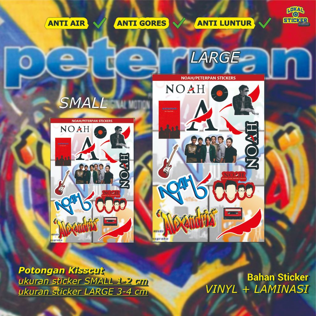 

Stiker NOAH PETERPAN Vinyl Premium – Sticker HP, Laptop, Helm, Motor, Anti Air, Awet, Keren