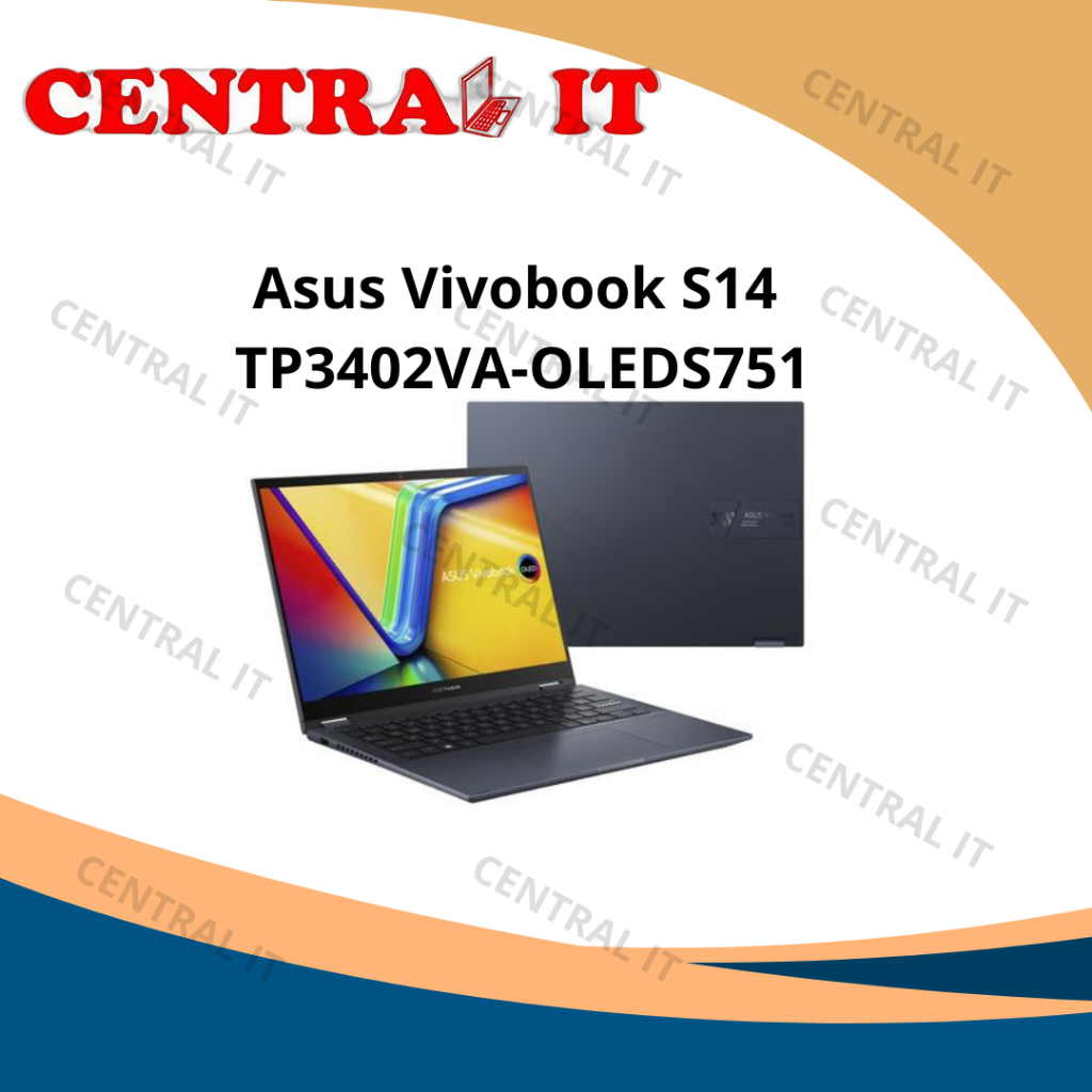 Asus Vivobook S14 TP3402VA-OLEDs751 Laptop 2-in-1 14 Inci OLED 2.8K Touchscreen Prosesor Intel Core 