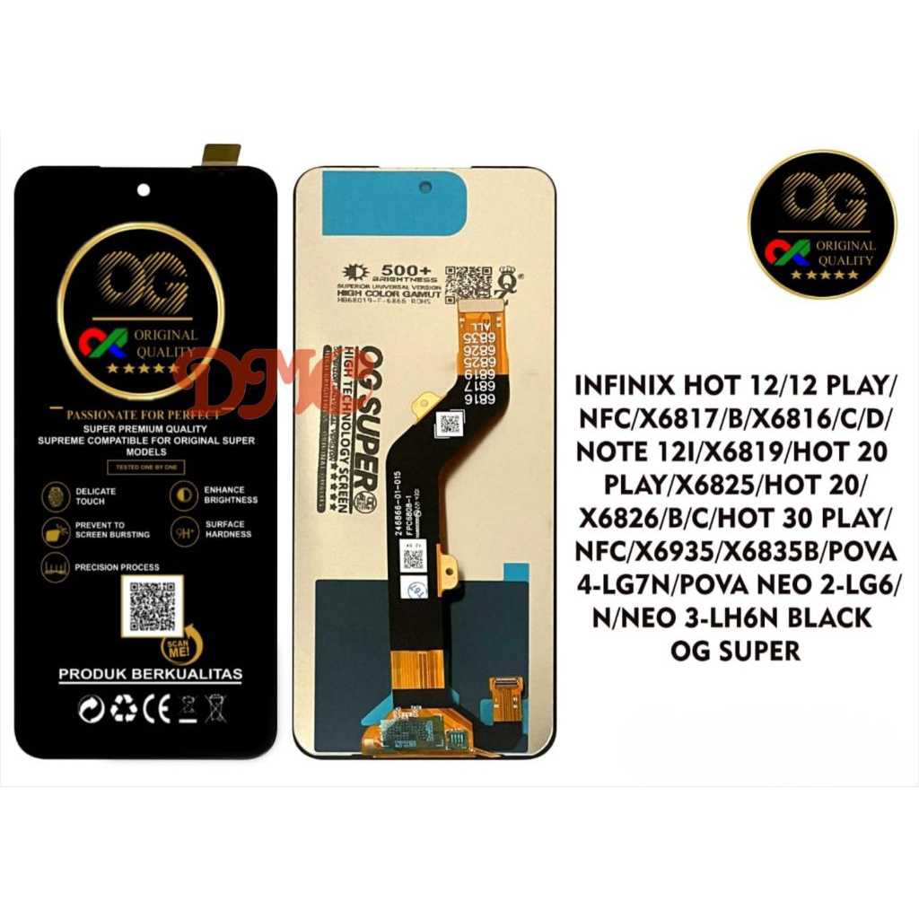 LCD INFINIX HOT 12/HOT12 PLAY/NOTE 12I LCD TOUCHSCREEN ORIGINAL