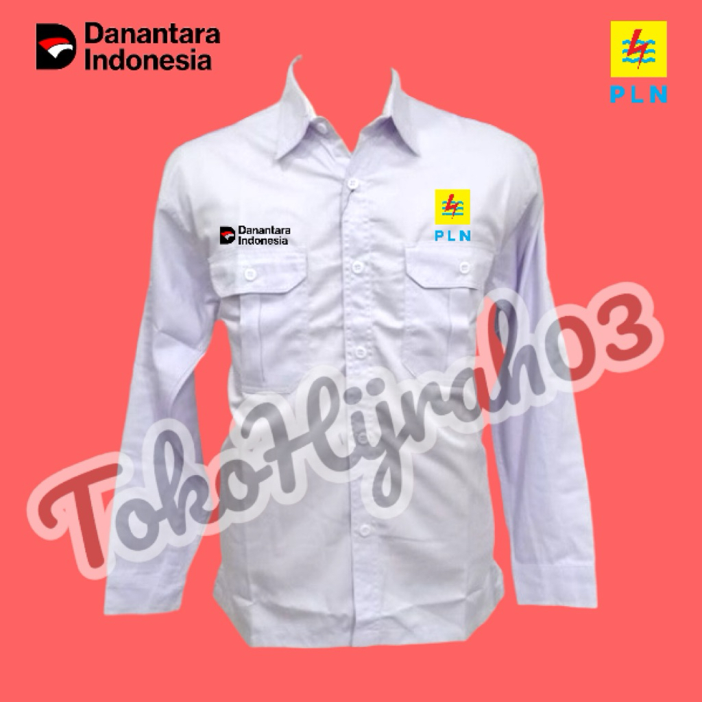 UKURAN BIG SIZE - SERAGAM TERBARU PLN DANANTARA KEMEJA TERBARU PLN DANANTARA SERAGAM LENGAN PANJANG 
